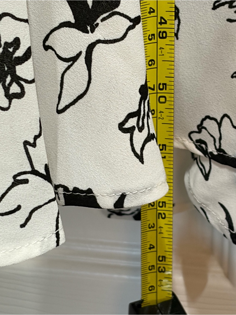 Lane Bryant Black and White Floral Midi Wrap Dress - Picture 7 of 10